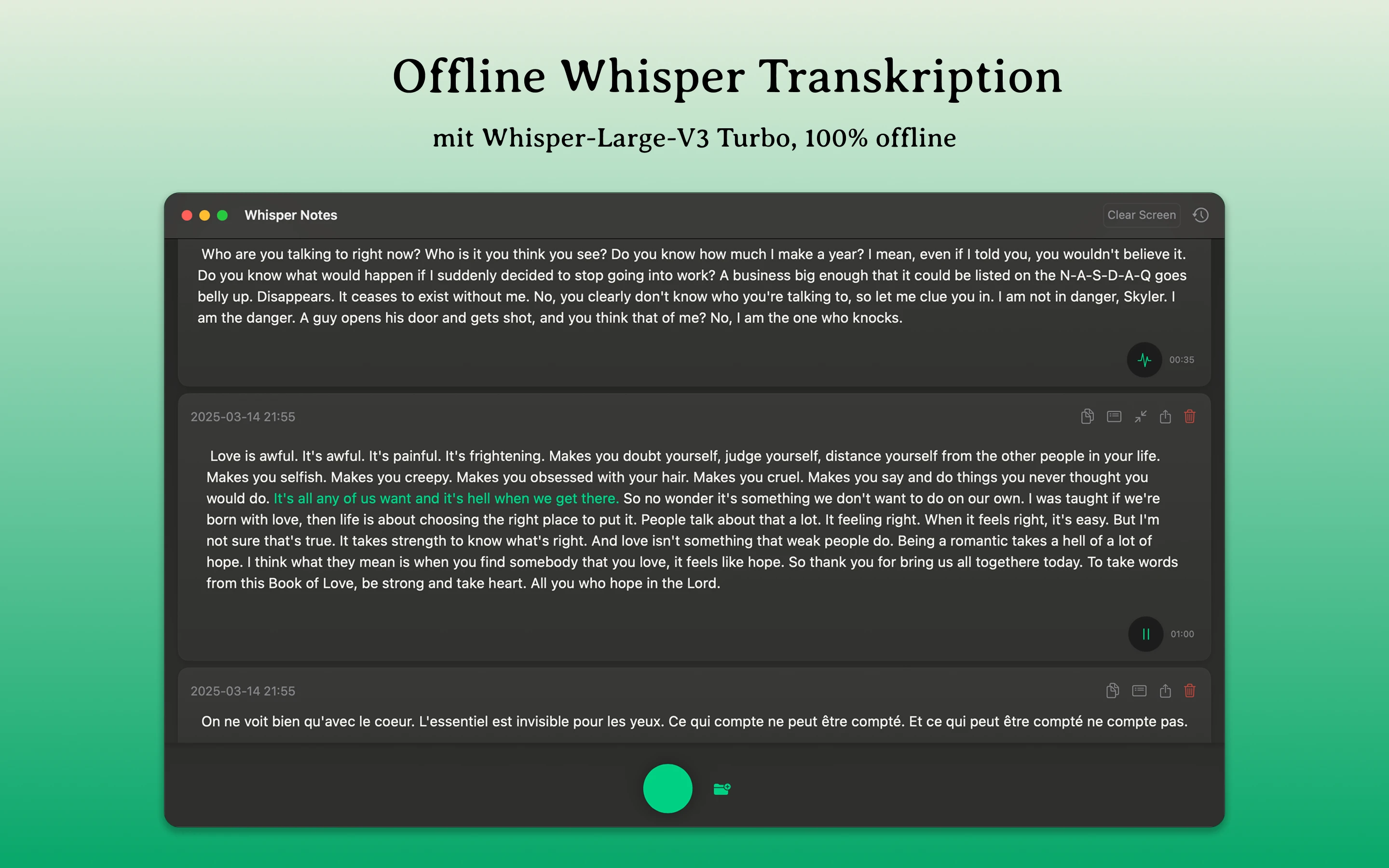 Vorstellung von Mac Whisper Notes