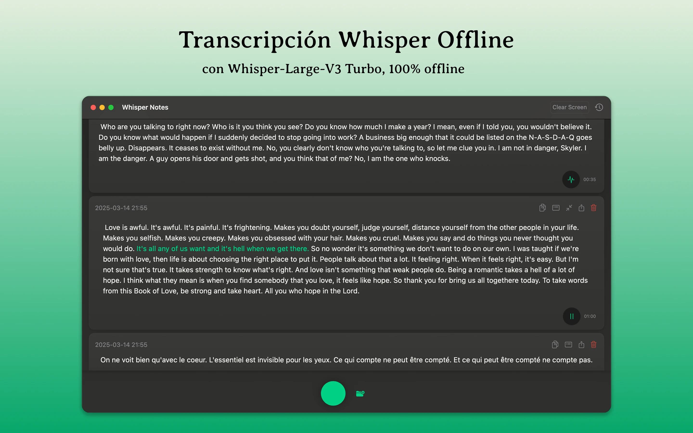 Presentamos Mac Whisper Notes