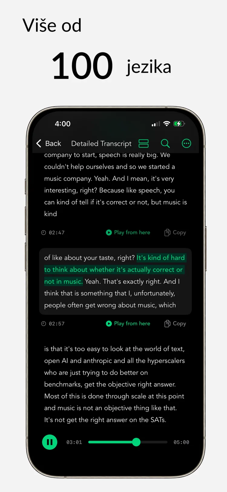 Više jezika – Whisper Notes za iPhone