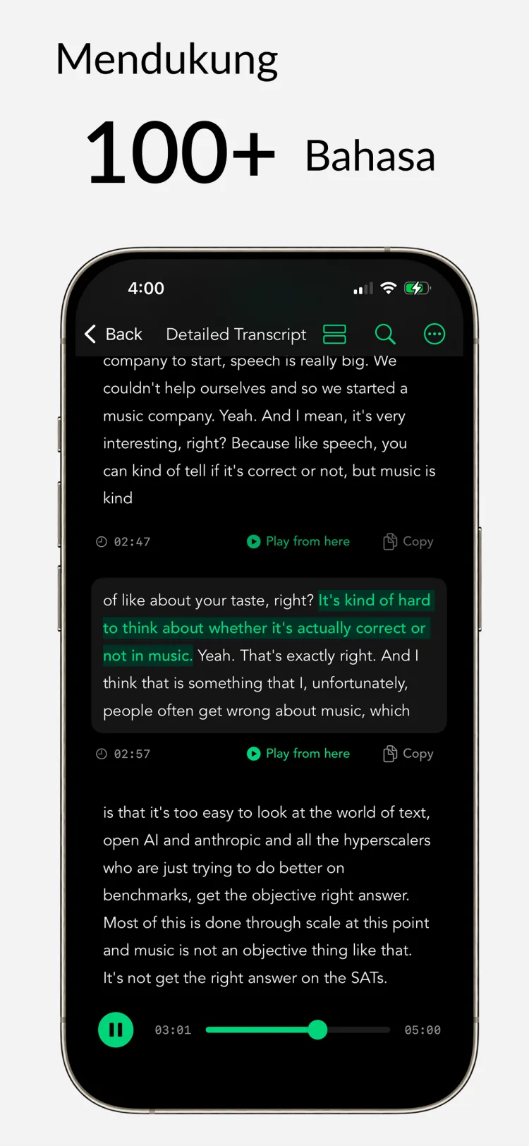 100+ Bahasa – Whisper Notes untuk iPhone