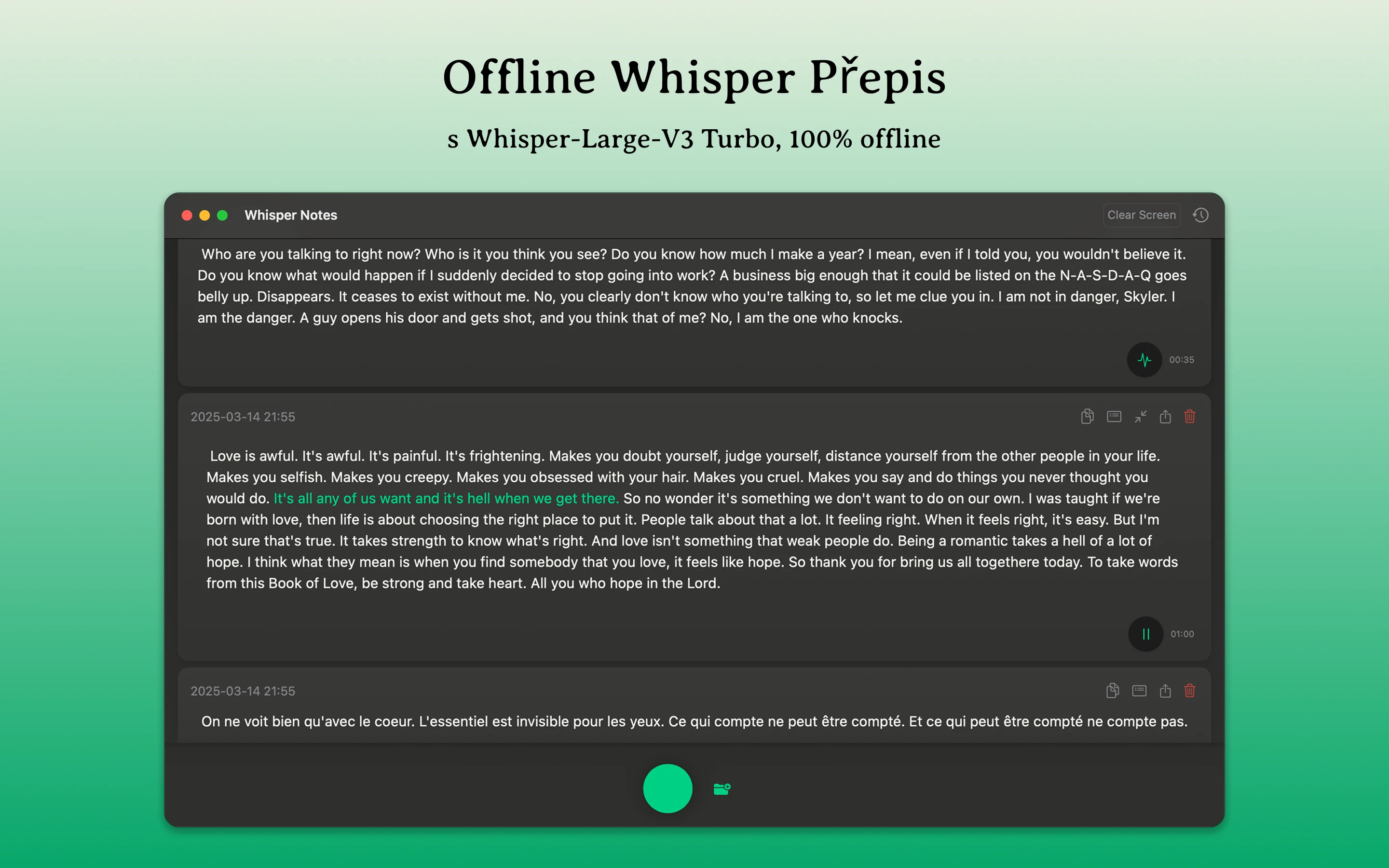 Představujeme Mac Whisper Notes