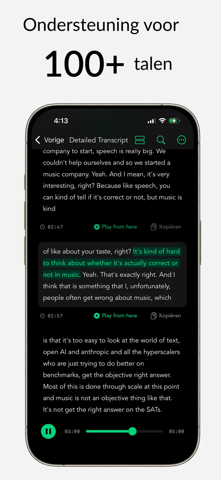 100+ talen – Whisper Notes voor iPhone