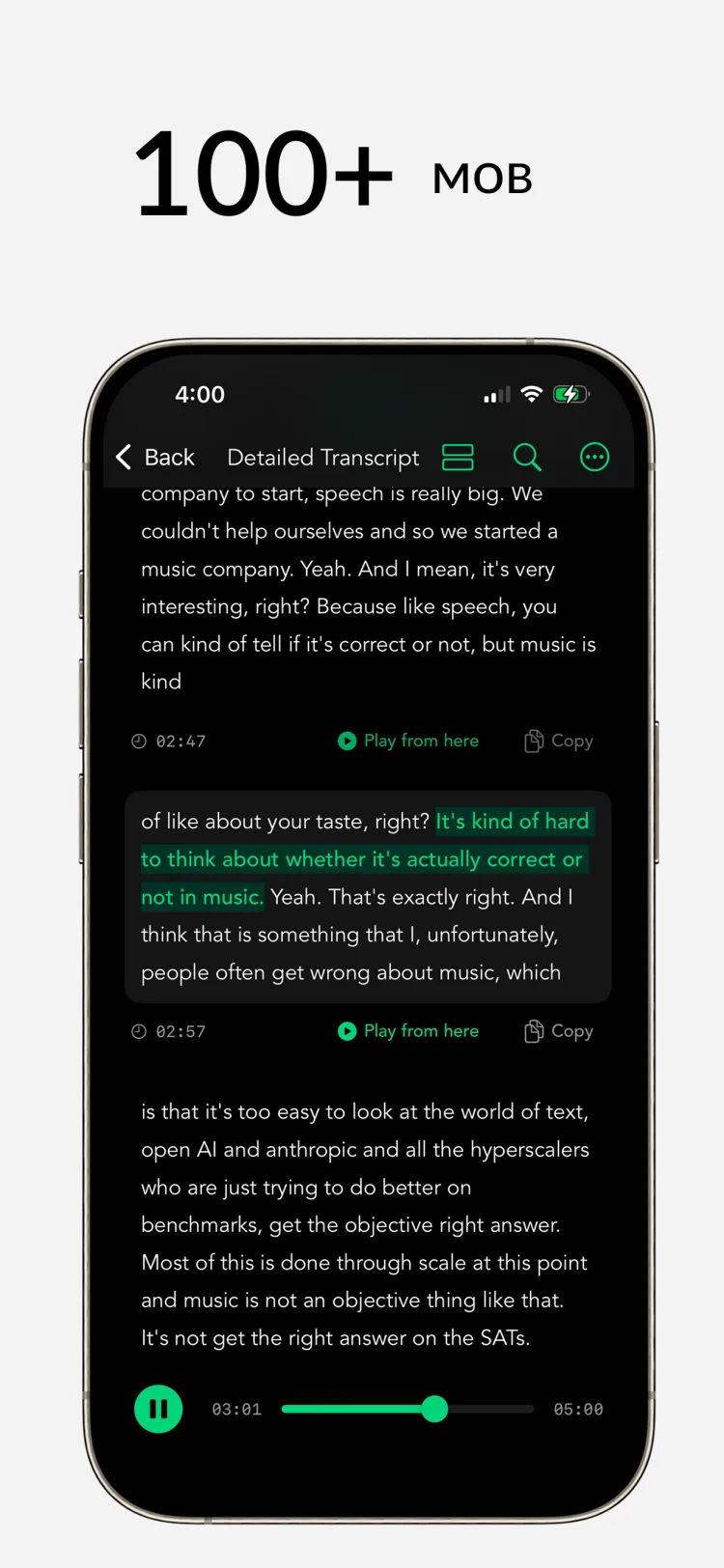 100+ мов – Whisper Notes для iPhone
